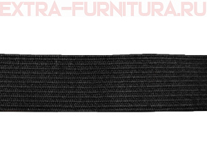 Резинка вязаная, 50мм (+/-3мм), цв.черный (уп.-50м*7 уп) Б