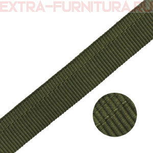 Тесьма брючная арт.1с-79 шир. 15мм, цв.хаки, уп.25м