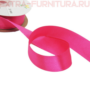 Лента атласная 24 мм цв 081 малина рул. 27,42м