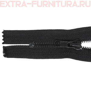 Молния Трактор Т5 1 замок, дл.18 см, цв.черный, усил. звено (кл.А) н/р