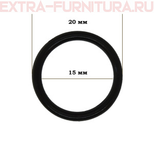Кольцо для бюстгальтера,пластик, арт.TBY-82610, диам.15мм цв. черный, уп.100шт