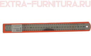 Линейка закройщика 30см, 0,5мм стальная "Maxwell", в чехле