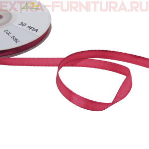 Лента атласная  6 мм  цв.062 бордо рул. 27,42м