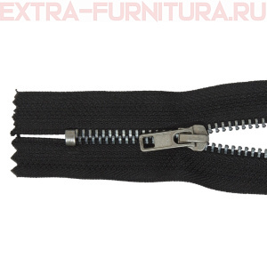 Молния джинсовая № 4, 14 см, черный оксид, цв.322 черный
