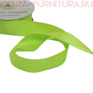 Лента атласная 24 мм цв 101 зеленый рул. 27,42м