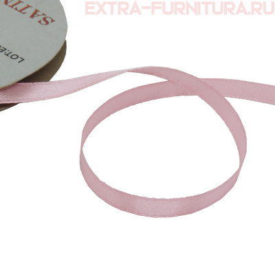 Лента атласная  6 мм  цв.046 темно-розовый рул. 27,42м