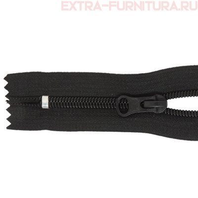 Молния Спираль неразъёмная дл. 20см, Т5, цв.322 черный LOGO