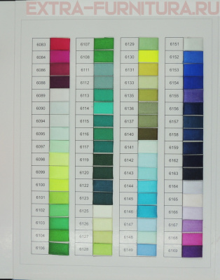 Карта цветов Euron №6 на ленты атласные