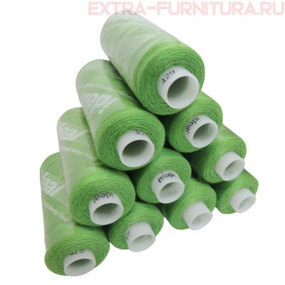 Нитки IDEAL бытовые 40/2 366м, цв.429 зеленый (уп.10шт)
