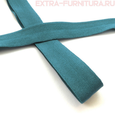 Резинка окантовочная 15мм цв.222 изумрудно-синий, матовая уп. 50м